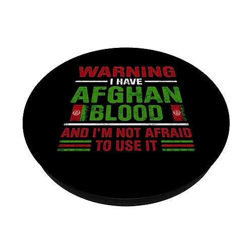 Afghanistan Afghan Roots Afghan Heritage Proud Afghan Flag PopSockets Swappable PopGrip, Black - Image 2