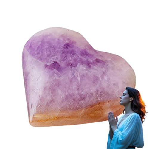 Piedra de bolsillo, piedra del pulgar amatista | de bolsillo naturales | Masaje decorativo para pulgar pulido cocido crudo para diversión de dedos