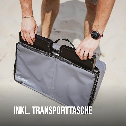 Enders Ryda 2Z GP, Gaskocher mit Zündsicherung, 2-flammig, Edelstahlbrenner 2x2,3 kW, klein und kompakt, inkl. Grillplatte, Gasschlauch und Windschutz, Campinggrill, #1883