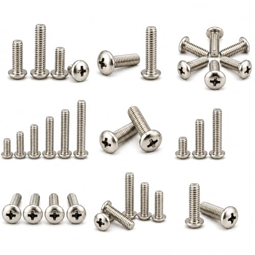 Image of By inchVP INDUSTRIES inch (Pcs-25) M4x10 mm Pan Head Combination Washer Screws, Durable Steel Fasteners with Built-In Washer, Phillips Drive Screws for Sheet Metal, Machinery & DIY Projects
