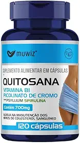 Quitosana Psyllium + Spirulina 120 Cápsulas 700mg