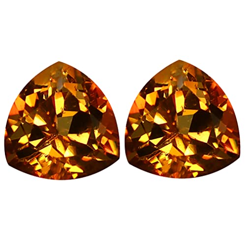 Paire topaze naturelle trillion 8x8 mm calibrée pour remplacer ou créer vos bijoux