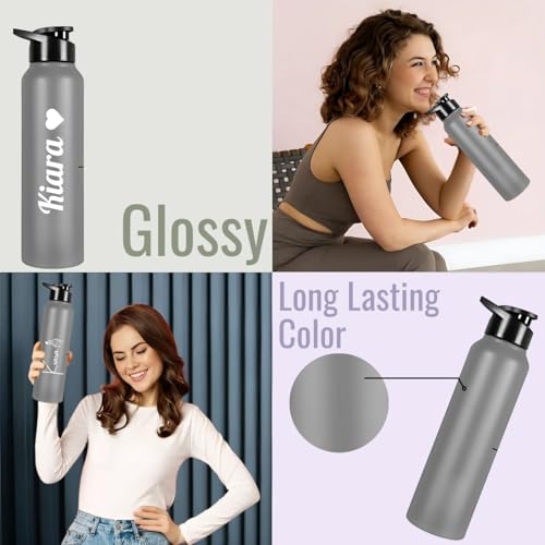 Image of CASPIAN / / / Hike Stainless Steel Customize Sipper Water Bottle Leak Proof Thunder for Fridge Home Office Travel School Kids Boys Girls Adults Sports Gym Yoga (G-Goose 1 Litre, Set of 1)