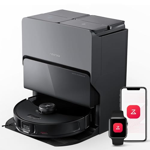 roborock S8 MaxV Ultra Robot Vacuum Sonic Mop 10000 Pa Suction Corner to Edge Deep Cleaning Hot Air Self Drying Auto Empty Refill Detergent Dispenser Obstacle Avoidance Black