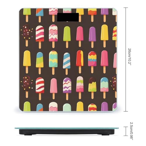 Báscula digital para baño con vidrio templado y pantalla LCD miniatura 2