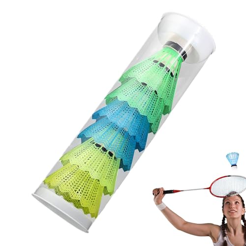 Niktule Badminton-Vogel Im Freien, 6 Stück Federbälle Badminton, Mehrfarbiger Badminton Bälle Für Training, Badminton-Vogelfederbälle Schlagübungszubehör Für Anfänger Und Professionelle Jugendspieler