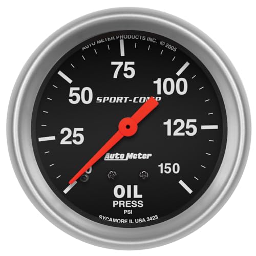 Image of Auto Meter 3423 Sport-Comp Mechanical Oil Pressure Gauge,2.625 in.