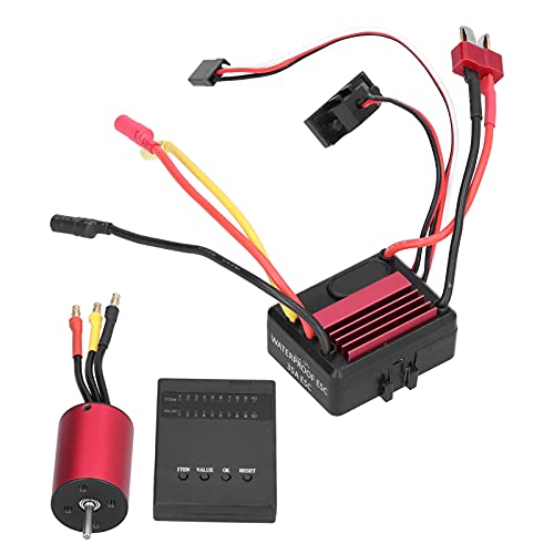 Motor RC sin escobillas 2838 4500KV y ESC 35A con tarjeta de programación para coche 1/14 1/16