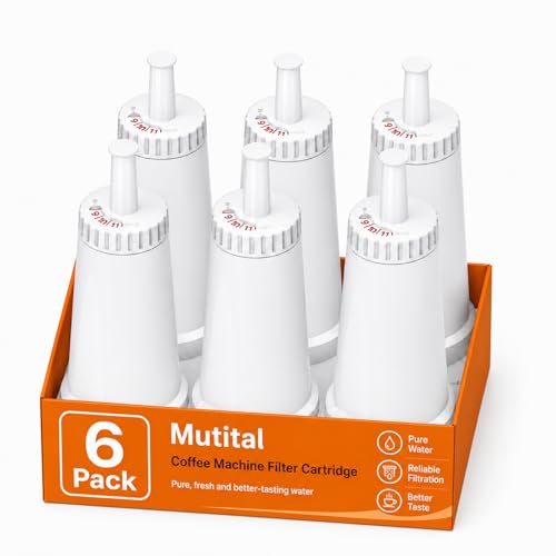 Mutital 6 Pack Filter Replacement for Sage Fully Automatic Coffee Machines 6 Pieces Replacement for Sage Barista Express Pro Water Filter Water Filter for SES810/SES880/SES920/SES980/SES990