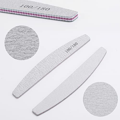 35 Count 100/180 Grits Nail Files And Buffers Professional Emery Boards Washable Buffing Blocks For Natural Nails And Acrylic Nails #TOP2