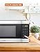 Commercial CHEF Countertop Microwave, 1.1 Cubic Feet, Black With Stainless Steel Trim