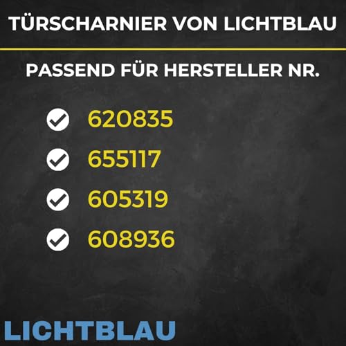 LICHTBLAU Türscharnier 620835 00620835 für Bosch Siemens Waschmaschine I Ersatz Scharnier passend für Frontlader Waschmaschine Neff Constructa Balay Pitsos & Profilo I Ersatzteile Waschmaschine