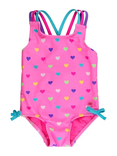 Image of RuffleButts Girls UPF50+ Sun Protection Tie Shoulder /Cross Back One Piece Swimsuit