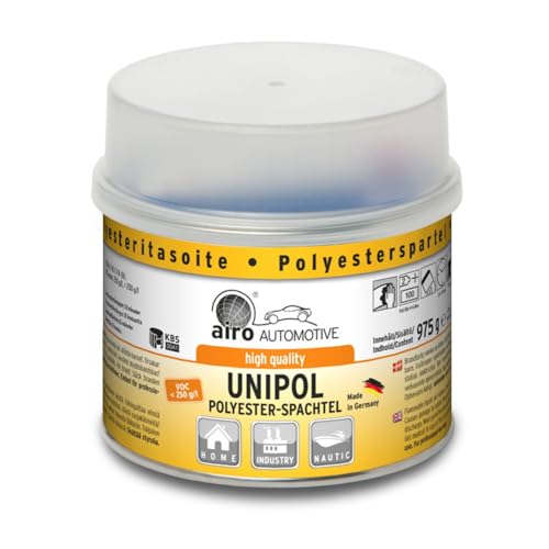 Unipol Polyester Spachtelmasse Feinspachtel inkl. Härter, Gewicht:1kg