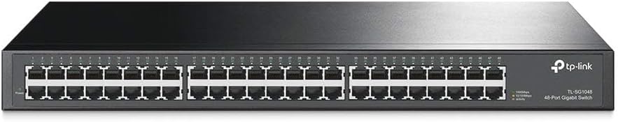 TP-Link TL-SG1048 Port 19 Rack Gigabit Switch, Black