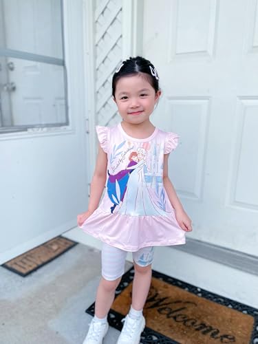 Image of Disney Minnie Mouse Frozen Princess Marvel Toddler Girls Clothes Long Sleeve Sweatshirt + Leggings 2pcs Outfits Set 2-6Y