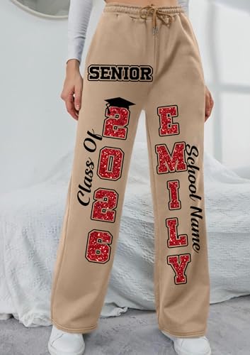 Custom Senior Sweatpants Class of 2026, Senior Pants Class of 2026, Senior Lounge Pants Gift for Students4