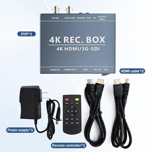 Image of 3G SDI Video Recorder,4K HDMI DVI Video Audio Capture Device with Video Freeze,SDI Loop out /1080P HDMI Output for Multi-Channel Live Streaming, Video Conferencing, Teaching, Streaming, Broadcasting