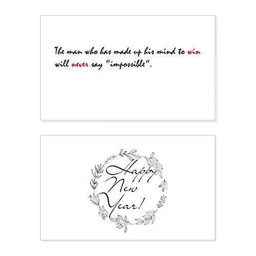 Tarjeta conmemorativa Never Say Impossible para inspirar tus propósitos