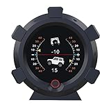 GPS Speedometer Slope Meter Multi-Functional Car HUD Head Up Display, Digital Inclinometer Level Tilt Gauge Angle Meter Indicator Latitude Longitude for DC5-28V Car Off-Road Vehicle
