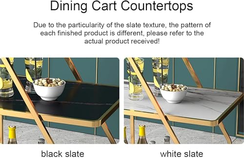 Image of Crown Art SHOPPEEThree-Tier a transportable Kitchen Storage cart and a Serving Trolley for Gatherings, add Tea, Coffee, Whiskey Sampling, and Even a Few Magazines and Novels (Black)