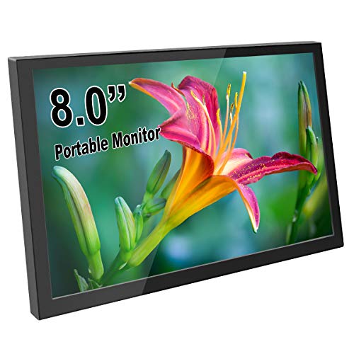 ELECROW 8 Inch HDMI Monitor Small Portable LCD Display 1280x800 with Built in Speakers USB Powered Compatible with Laptop, PC, Raspberry Pi, Game Consoles