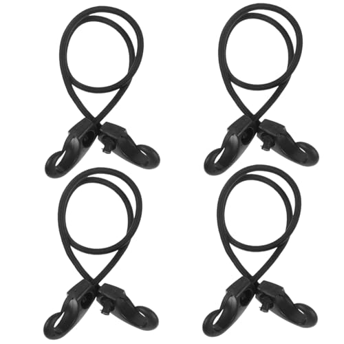 BIUDECO 4Pcs Elastic Hook Straps Durable Multi Function Cord with Hook for Outdoor Camping Kayaking and Tarp Setup for Easy Installation and Reliable Use