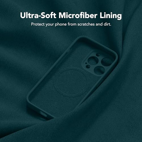 Image of Magnetic for iPhone 12 Pro Max Case, Compatible with MagSafe, [Full Camera Protection][Screen Protector] Silicone Shockproof Protective Phone Case for iPhone 12 Pro Max 6.7 inch, Deep Blue