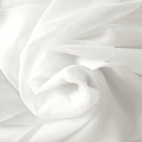 White Polyester Sheer Voile Fabric for Sewing Cover