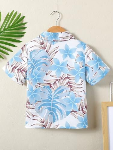 Image of URBAN OX Boys' Short Sleeve Casual Vacation Shirt | Fancy Summer Shirts for Boys | Regular Fit Summer Vacation Beach Shirt for Kids | Age 3-14 Years