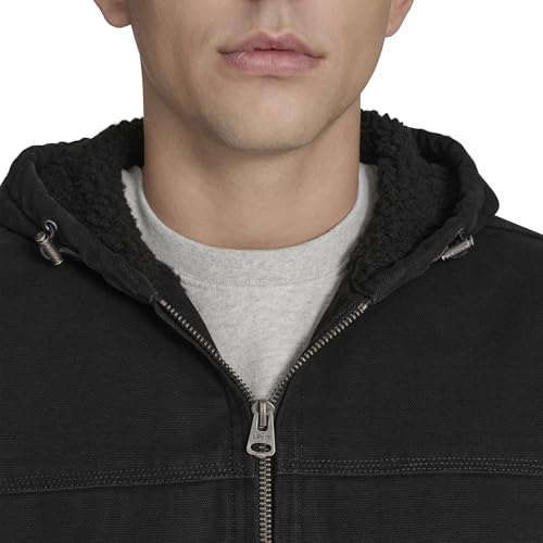 Image of Levi's Men's Workwear Cotton Canvas Hooded Bomber Jacket