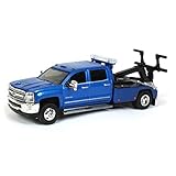 Greenlight 2018 Silverado 3500HD Dually Wrecker Tow Truck Blue Dually Drivers Series 5 1/64 Diecast...