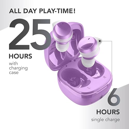 Music Sound - Flow - Auricolare Bluetooth In-Ear Senza Fili - Play Time 25 H - Viola - 3