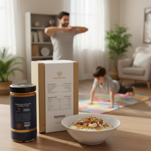 Image of Aurum Apis Raw Yemeni Wildflower Honey - 100% Raw & Unfiltered Pure Honey, Hand-Harvested, Non-GMO, Unprocessed Thick Honey from Remote Wildflower Regions, Premium Honey Jar (1kg)