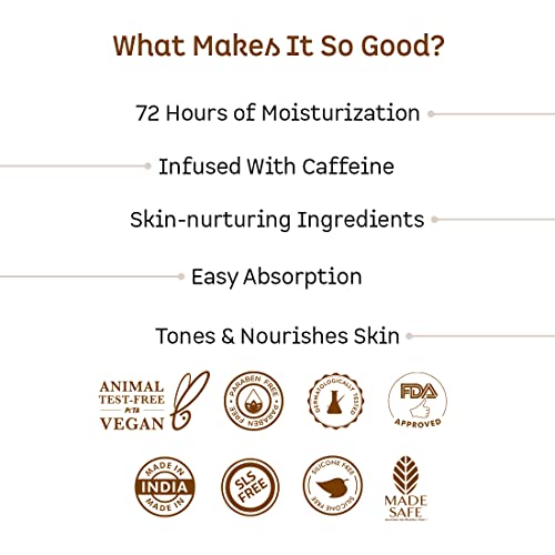 mCaffeine Body Butter for Dry Skin for both Women and Men (250gm) | Shea Butter Moisturizer with Cocoa Butter & Caffeine | Body Cream for 72Hrs... - Image 5