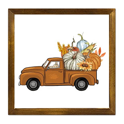 Panneau en bois pumpkin de salon pour une deco automnale cocooning
