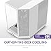 NZXT H6 Flow | CC-H61FW-01 | Compact Dual-Chamber Mid-Tower Airflow Case | Panoramic Glass Panels | High-Performance Airflow Panels | Includes 3 x 120mm Fans | Cable Management | White