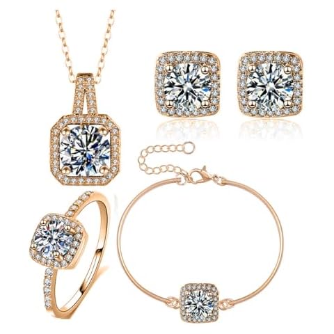 TOEECY Women's Cubic Zirconia Jewellery Set Cover