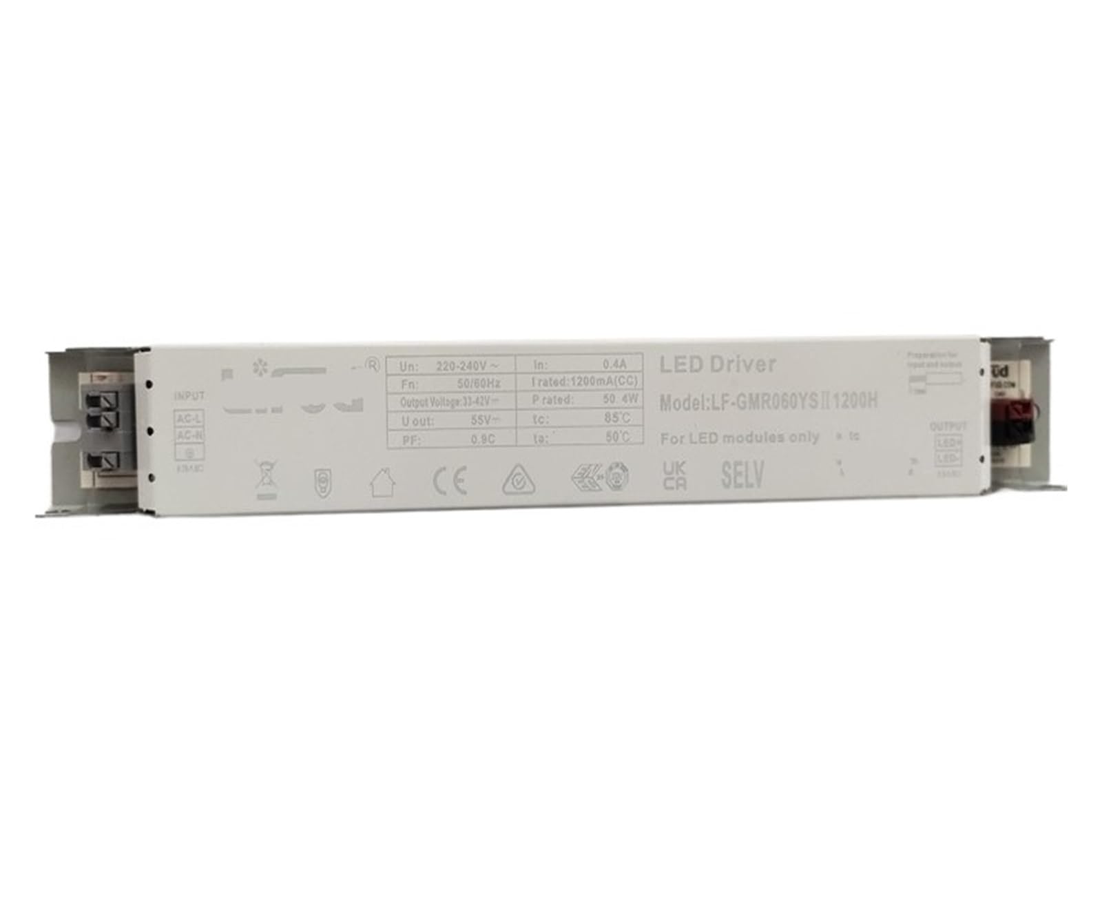 PWANUIGTE Driving LED Strip Light Constant Current Power Supply LF-GMR0631500U tri-Proof Controller(48W/DC33-40V/1200MA 235 * 30 * 21MM)