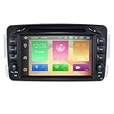 【Kompatible Modelle】 Das Autoradio für Mercedes-Benz A-W168 (1998-2002) C-W203 (2000-2005) Viano / Vito (2004-2006) Vaneo (2002-2005) G-W463 (1998-2004) CLK-C209 / W209 (1998-2004). Passend für die Maße der Frontplatte Größe 222 mm (obere Breite) * 125 mm (hoch) * 210 mm (untere Breite),