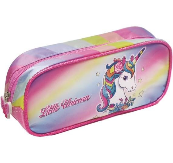 Estojo Porta Objeto Retangular Infantil Feminino Unicornio Starschool