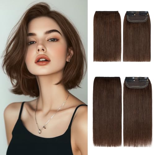 Rich Choices Short Clip in Hair Extensions Real Human Hair 4PCS Mini