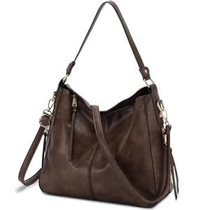VX VONXURY Hobo Tassen voor dames, stijlvolle damesportemonnee en handtas, kunstleer schoudertassen met afneembare lange riem