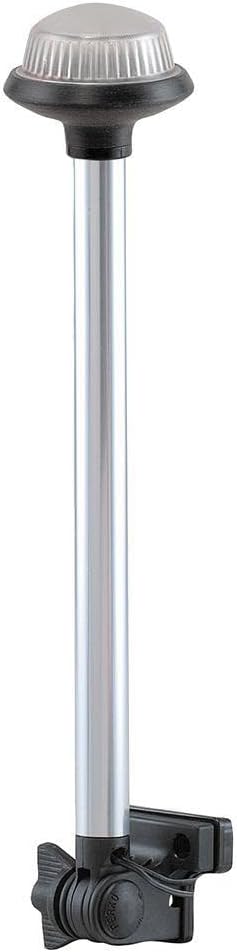 Perko Fold Down All-Round Frosted Globe Pole Light - Horizontal Mount - White