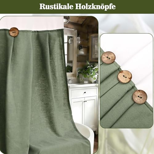 Rideau de douche double couche Alishomtll textile lesté de qualité