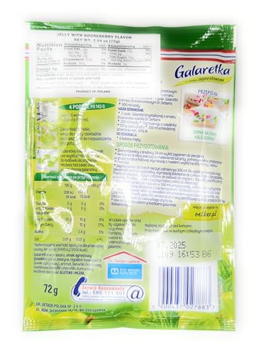 Dr.Oetker Jello GOOSEBERRY Galaretka 3pc./12 portions Made in Poland