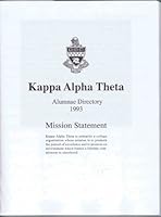 Kappa Alpha Theta Alumnae Directory 1993 B0049XK60I Book Cover