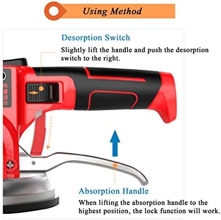 Tile Vibrator 24000VPM 9 Gears Tile Leveling Machine 21V 12000mA Tile Tiling Machine Digital Display Hand-held Tile Tiler Suitable for 30-150cm Tiles