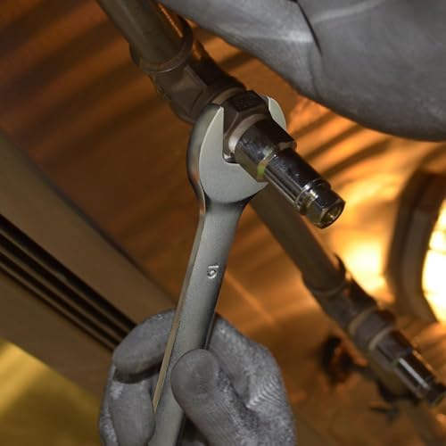 AEE® Professional 7 Parça Cırcırlı Kombine Açık Anahtar Seti | 72 Diş Ratchet Anahtar Takımı | 8-10-12-13-14-17-19 mm | CR-V Çelik | Otomotiv, Sanayi, Ev & Atölye Kullanımı İçin | Taşıma Çantalı - Görsel 6