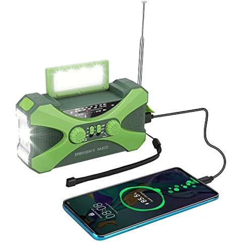 Aytop Solar Radio, 10000mAh Power Bank Emergency Radio Portable AM/FM Solar Crank SOS Alarm Hand Crank Radio with Reading Lamp Rechargeable Mobile Phone for Household and Outdoor Camping Hiking Cover